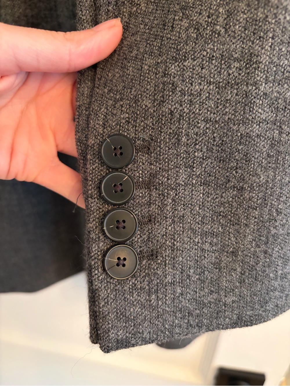 Massimo Dutti Gray Tailored Belted Blazer - Picture 4 of 6